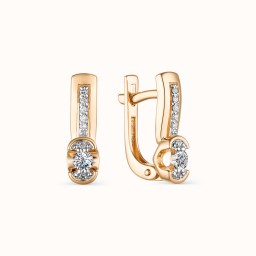 Diamond Dangling Clip On Austrian Zirconium Earring