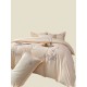 Solid color embroidered four-piece bedding set