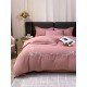 Solid color embroidered four-piece bedding set