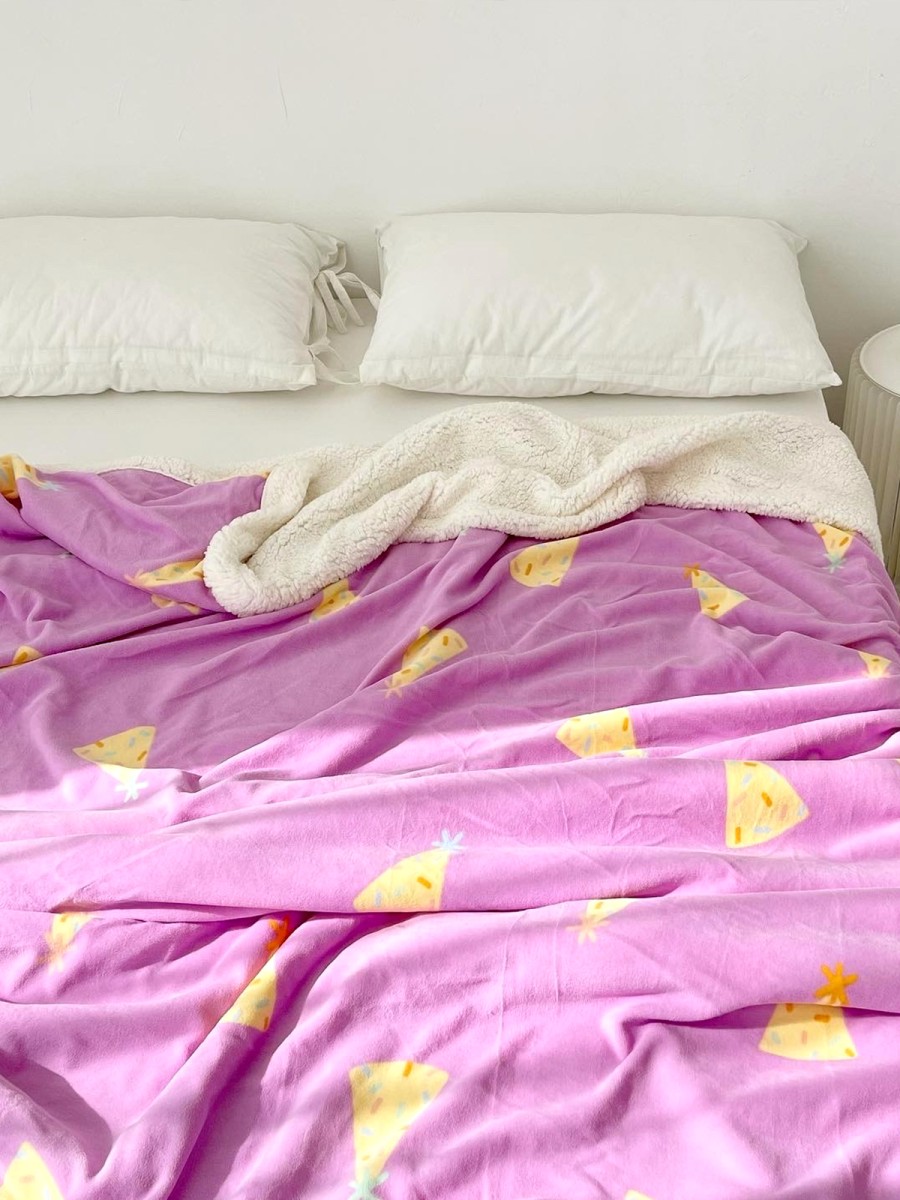 Birthday Hat Print Plush Blanket