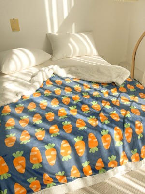 Cartoon Carrot Plush Blanket