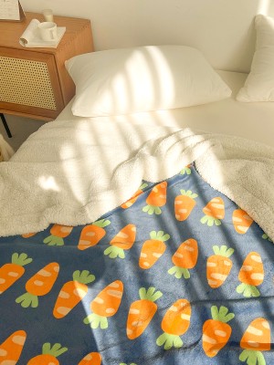 Cartoon Carrot Plush Blanket