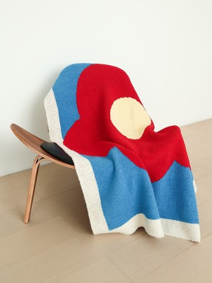 Big Hibiscus Half Fleece Blanket