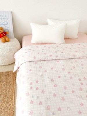 Floral Bow Cotton Duvet Cover