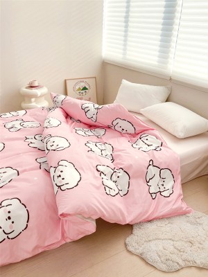 Striped Puppy Cotton Duvet Cover