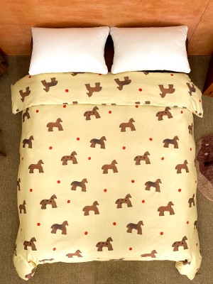 Brown Pony Long Staple Cotton Duvet Cover