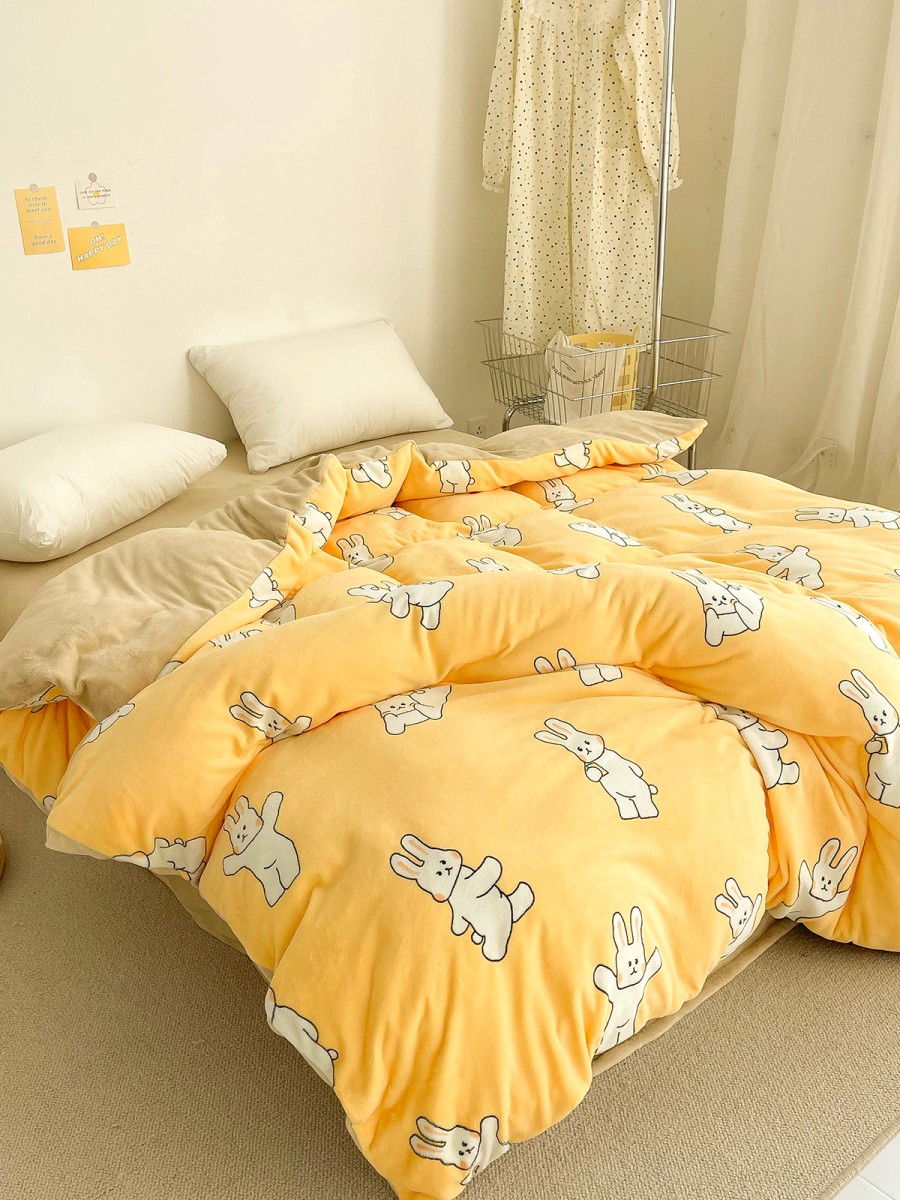 White Rabbit Plush Duvet Cover