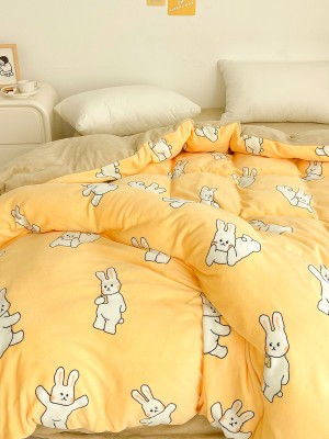 White Rabbit Plush Duvet Cover