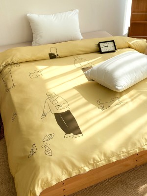 Simple and Cozy Long Pile Cotton Duvet Cover