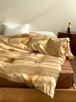 Cute Animal Cookie Print Duvet Cover
