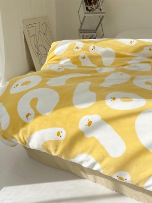 Adorable Duck Plush Duvet Cover