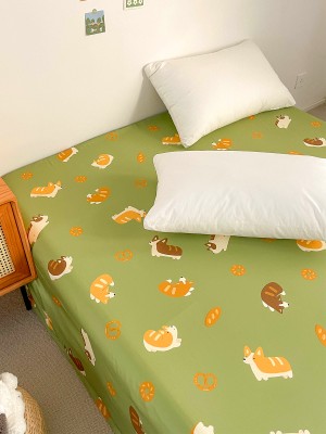Cute Puppy Print Bed Sheet