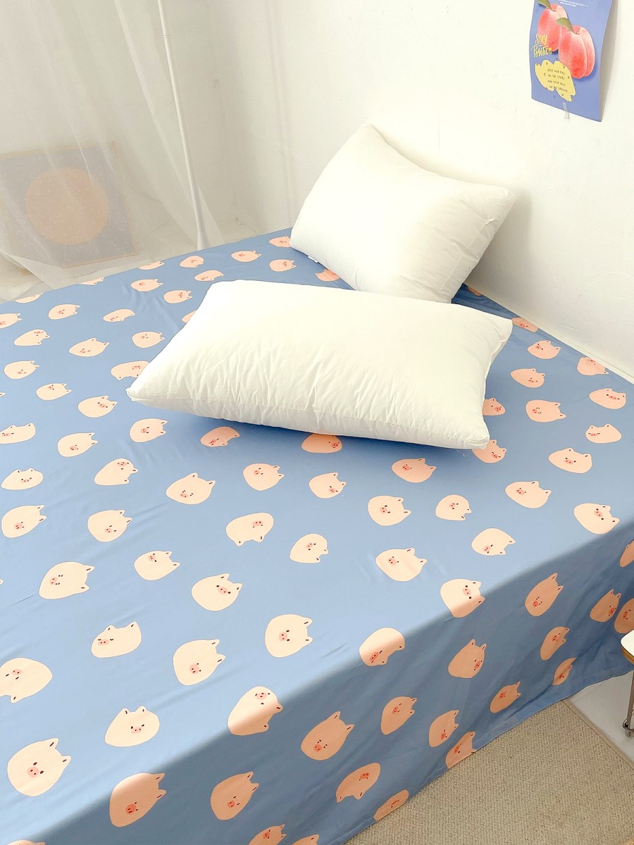 Adorable Pink Pig Cotton Bed Sheets