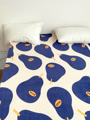 Blue Pear Print Bed Sheet