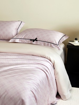 Tencel Cotton Checkered Bedding Set