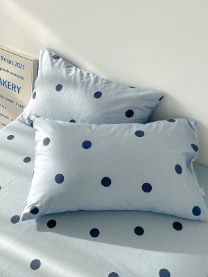 Blue Polka Dot Pillowcase