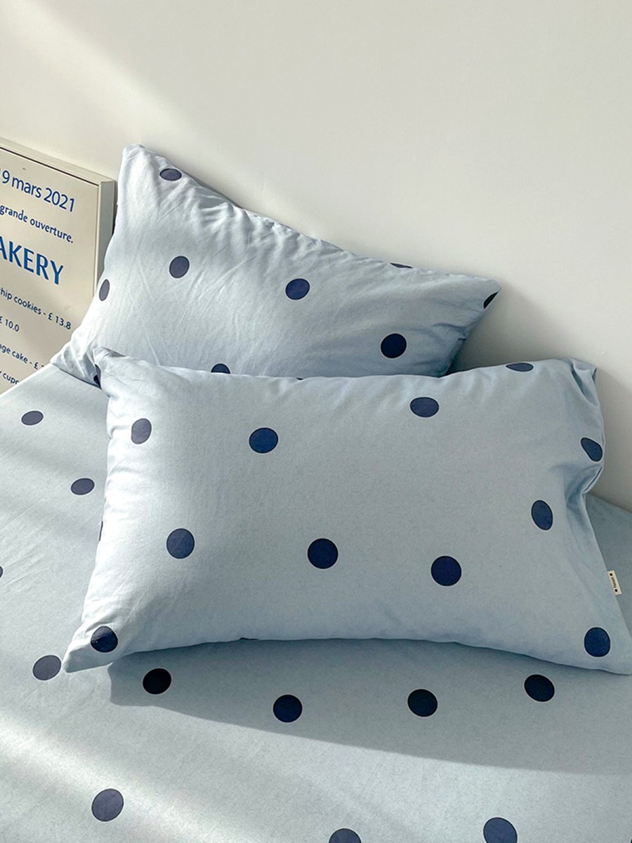 Blue Polka Dot Pillowcase