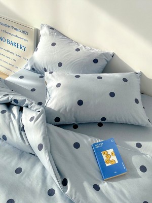 Blue Polka Dot Pillowcase