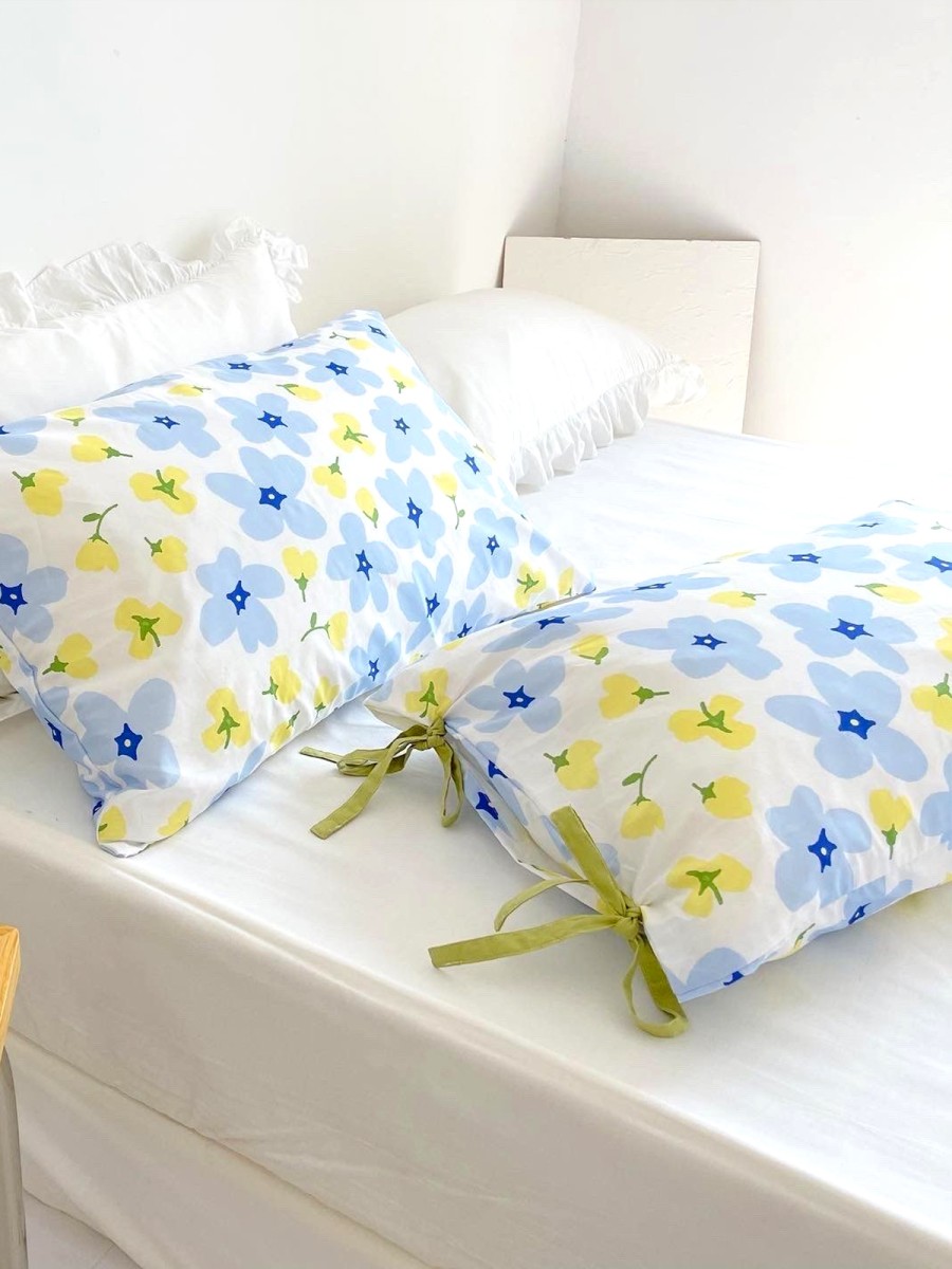 Spring Floral Cotton Pillowcase