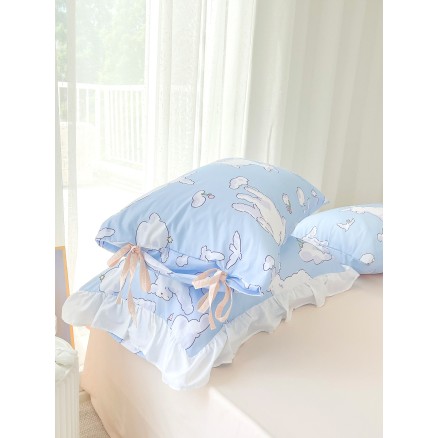 Adorable White Sheep Cotton Pillowcase