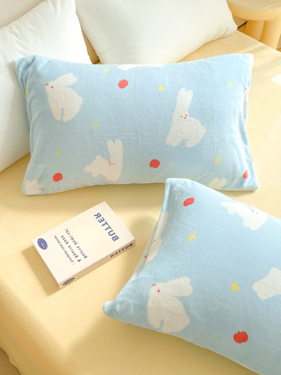 White Bunny Pillowcase