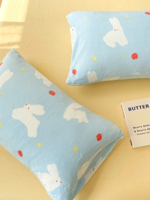 White Bunny Pillowcase