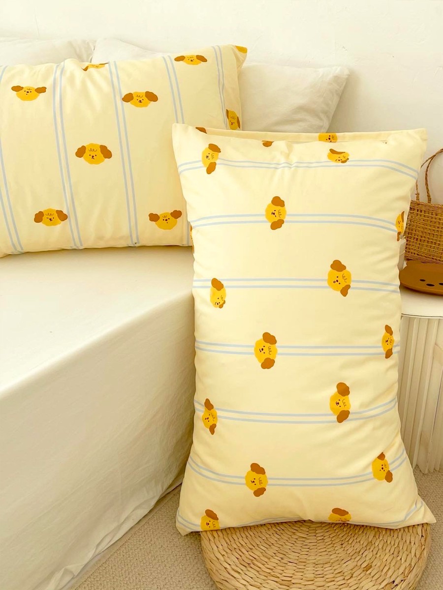 Striped Puppy Pillowcase