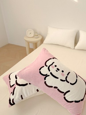 Bichon Frise Puppy Print Pillowcase