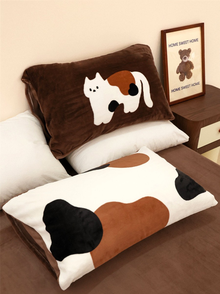 Cute Cat Print Pillowcase